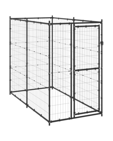 Chenil d'extérieur pour chiens Acier 110x220x180 cm | Mobilier & Déco