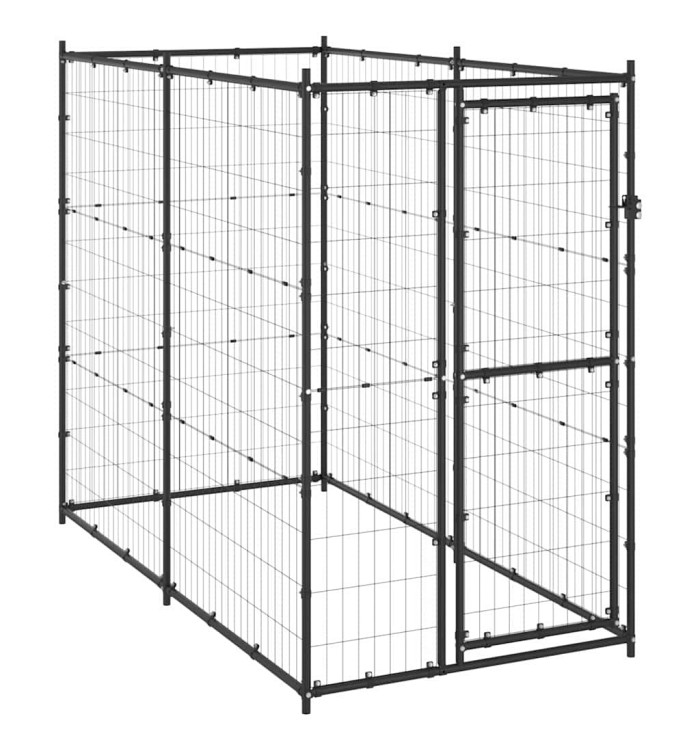 Chenil d'extérieur pour chiens Acier 110x220x180 cm | Mobilier & Déco