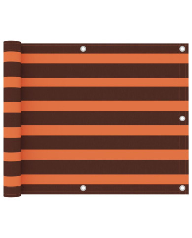 Écran de balcon Orange et marron 75x600 cm Tissu Oxford | Mobilier & Déco