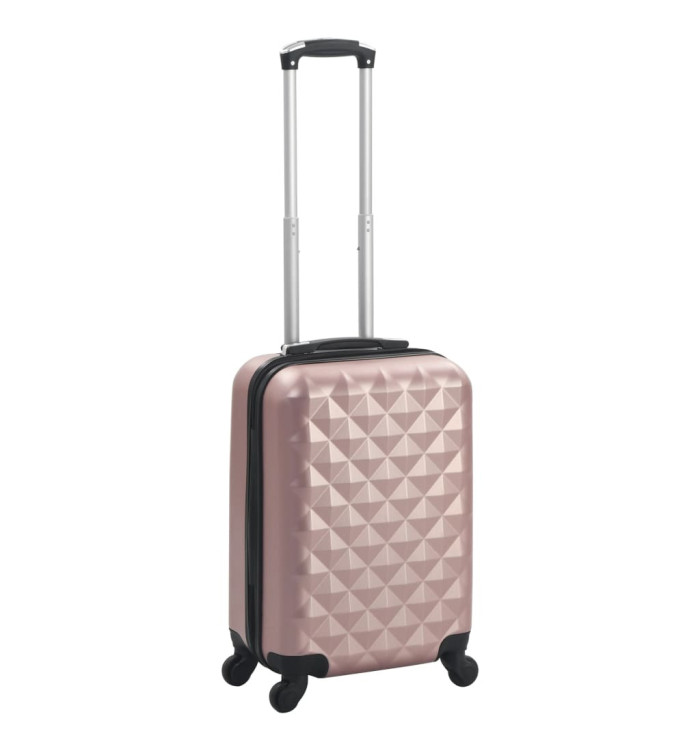 Valise rigide Doré rose ABS | Mobilier & Déco