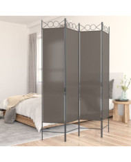 Cloison de séparation 4 panneaux Anthracite 160x200 cm Tissu | Mobilier & Déco