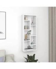 Étagère murale Blanc 36x16x90 cm Bois d'ingénierie | Mobilier & Déco