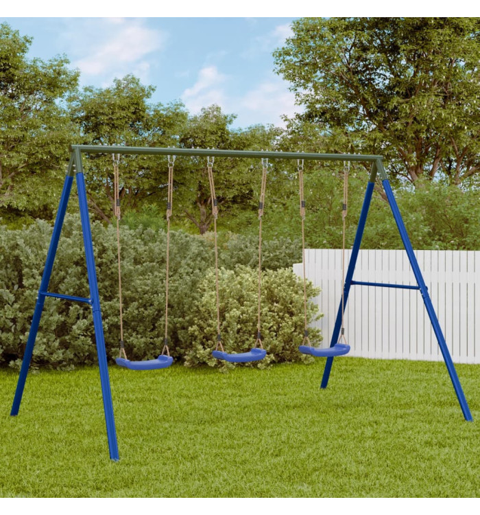Cadre de balançoire extérieur et 6 crochets de suspension acier | Mobilier & Déco