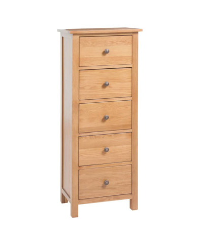 Commode haute 45x32x110 cm Bois de chêne massif | Mobilier & Déco