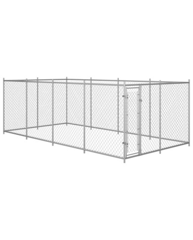Chenil extérieur pour chiens 7,6 x 3,8 x 1,9 m | Mobilier & Déco
