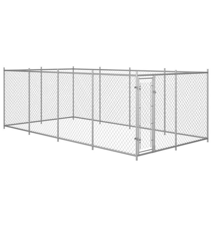 Chenil extérieur pour chiens 7,6 x 3,8 x 1,9 m | Mobilier & Déco