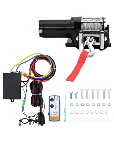 Treuil électrique 12 V 1360 kg avec télécommande sans fil | Mobilier & Déco