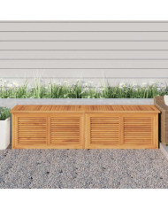 Boîte de rangement jardin et sac 200x50x55 cm bois massif teck | Mobilier & Déco