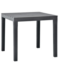 Table de jardin Anthracite 78x78x72 cm Plastique | Mobilier & Déco