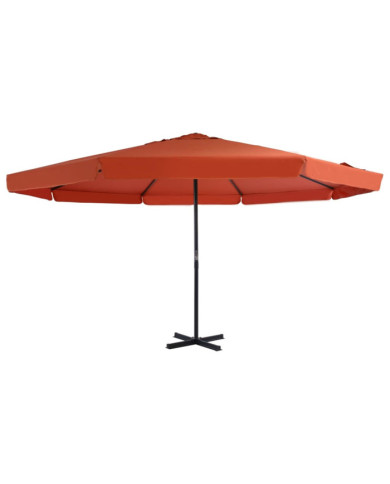 Parasol d'extérieur avec mât en aluminium 500 cm terre cuite | Mobilier & Déco