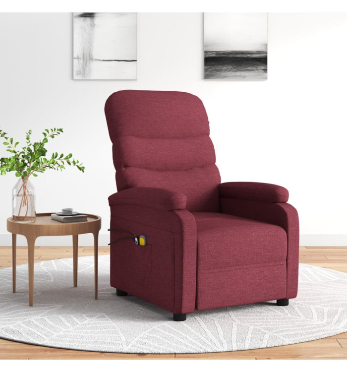 Fauteuil électrique de massage Bordeaux Tissu | Mobilier & Déco