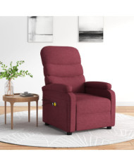 Fauteuil électrique de massage Bordeaux Tissu | Mobilier & Déco