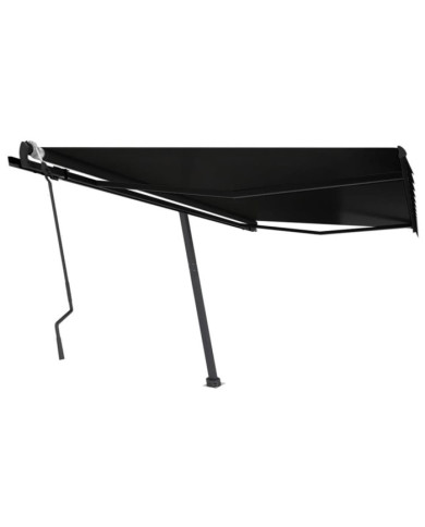 Auvent manuel rétractable sur pied 450x300 cm Anthracite | Mobilier & Déco