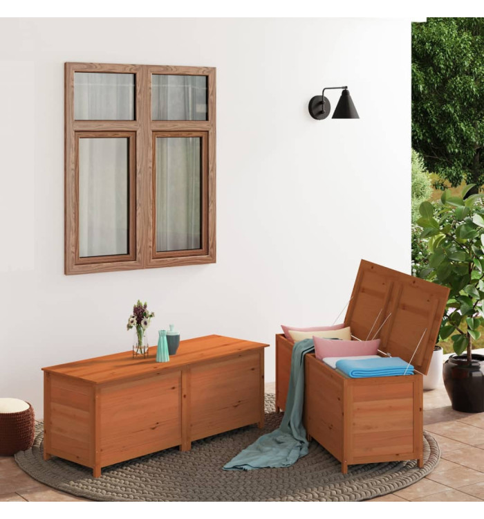 Boîte à coussins d'extérieur Marron 150x50x56 cm Sapin massif | Mobilier & Déco