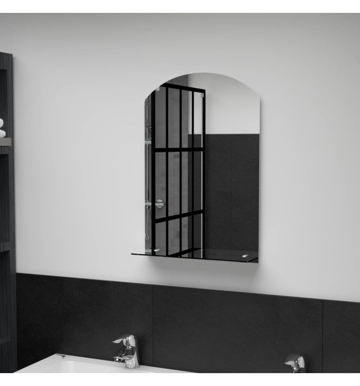 Miroir mural avec étagère 40x60 cm Verre trempé | Mobilier & Déco