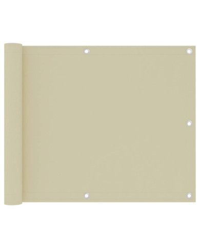 Écran de balcon Crème 75x500 cm Tissu Oxford | Mobilier & Déco
