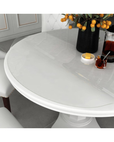 Protecteur de table transparent Ø 80 cm 2 mm PVC | Mobilier & Déco