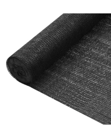 Filet brise-vue Noir 1x10 m PEHD 75 g/m² | Mobilier & Déco