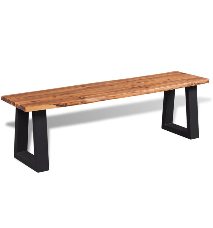 Banc en bois d'acacia massif 145 cm | Mobilier & Déco