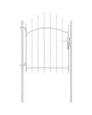 Portail de jardin Acier 1 x 1,75 m Blanc | Mobilier & Déco