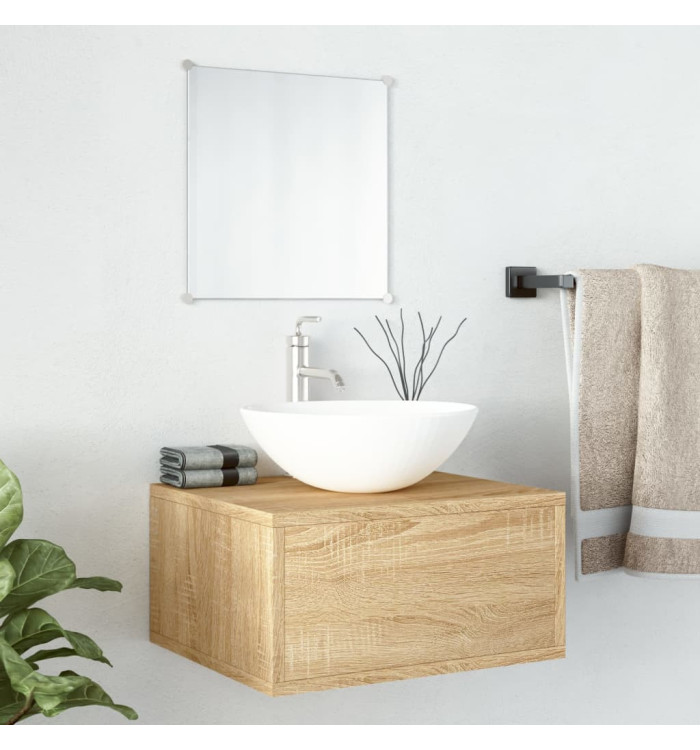 Ensemble de meubles salle de bain 2 pcs chêne bois d'ingénierie | Mobilier & Déco
