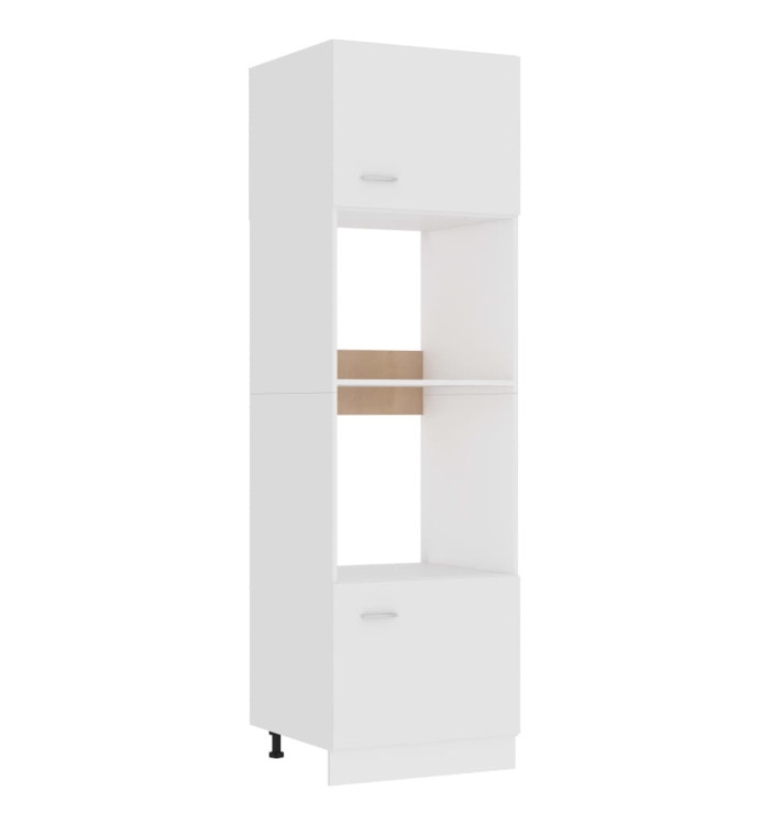 Armoire à micro-ondes "Lyon" Blanc Bois d’ingénierie | Mobilier & Déco