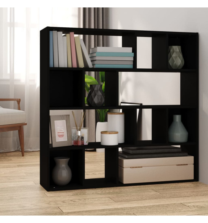 Bibliothèque/Cloison de séparation Noir 105x24x102 cm | Mobilier & Déco