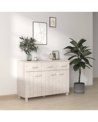 Buffet MOLDE Blanc 113x40x80 cm Bois massif de pin | Mobilier & Déco