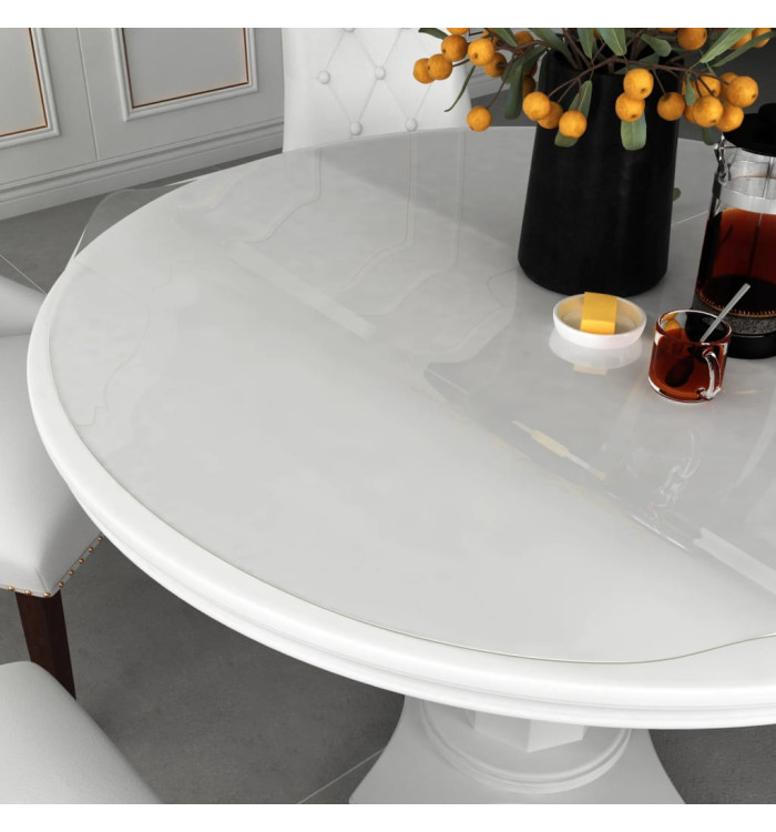 Protecteur de table transparent Ø 70 cm 2 mm PVC | Mobilier & Déco