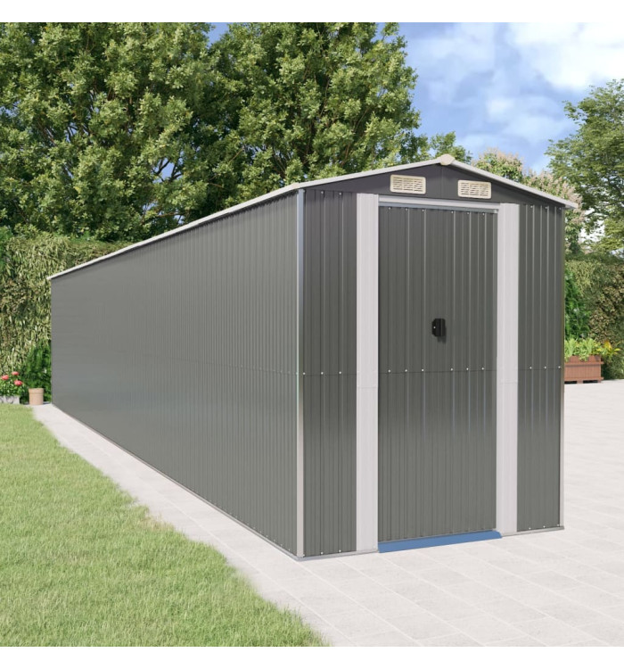 Abri de jardin Gris clair 192x1021x223 cm Acier galvanisé | Mobilier & Déco