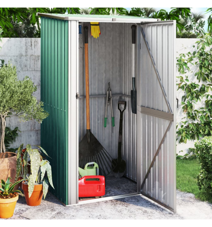 Abri de jardin Vert 118,5x97x209,5 cm Acier galvanisé | Mobilier & Déco