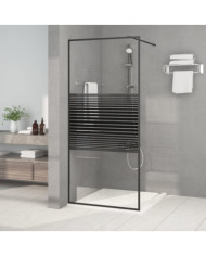 Paroi de douche Noir 90x195 cm Verre ESG transparent | Mobilier & Déco