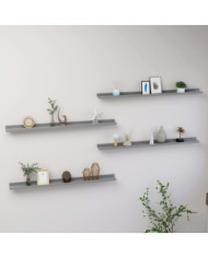 Étagères murales 4 pcs Gris 100x9x3 cm | Mobilier & Déco