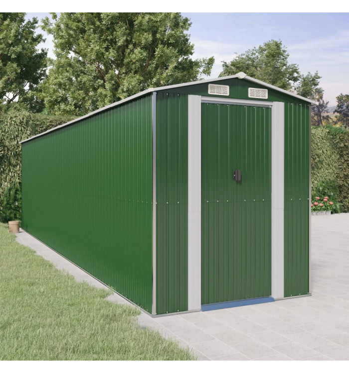 Abri de jardin Vert 192x772x223 cm Acier galvanisé | Mobilier & Déco