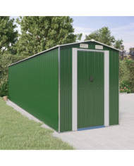 Abri de jardin Vert 192x772x223 cm Acier galvanisé | Mobilier & Déco
