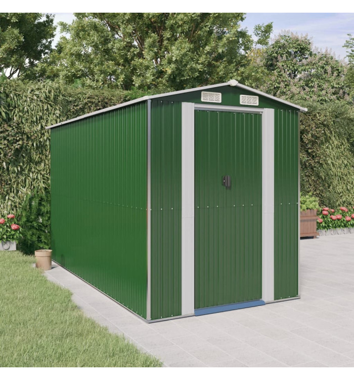 Abri de jardin Vert 192x357x223 cm Acier galvanisé | Mobilier & Déco