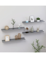 Étagères murales 4 pcs Gris 60x9x3 cm | Mobilier & Déco
