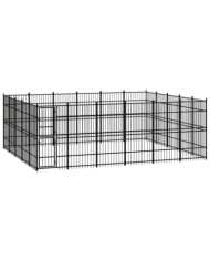 Chenil d'extérieur pour chiens Acier 27,65 m² | Mobilier & Déco