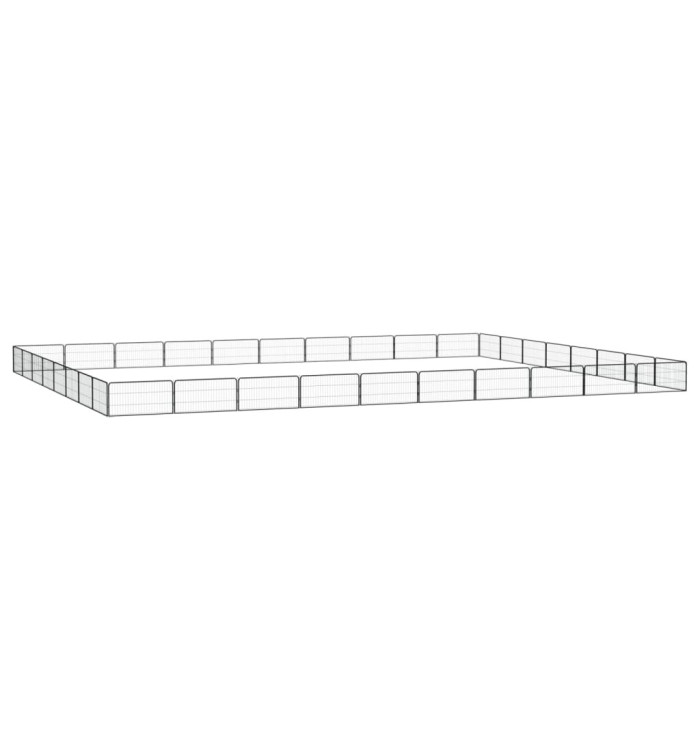 Parc pour chien 36panneaux Noir 100x50cm Acier enduit de poudre | Mobilier & Déco
