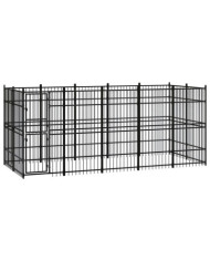 Chenil d'extérieur pour chiens Acier 9,22 m² | Mobilier & Déco