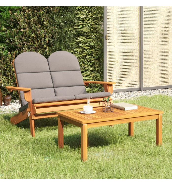 Ensemble de salon de jardin Adirondack 2 pcs bois acacia solide | Mobilier & Déco