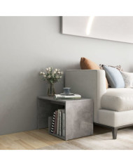 Table d'appoint Gris béton 59x36x38 cm Aggloméré | Mobilier & Déco