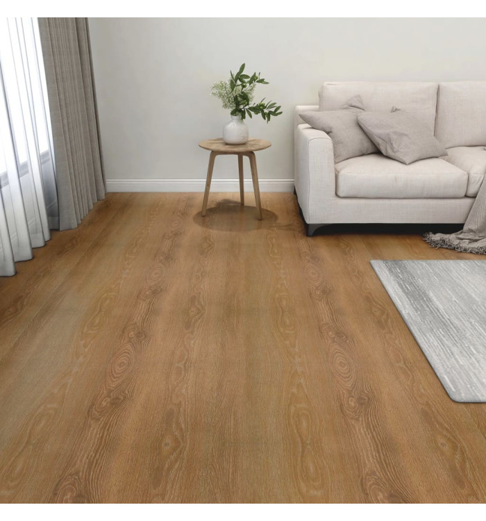 Dalles de plancher autoadhésives 55 pcs PVC 5,11 m² marron | Mobilier & Déco