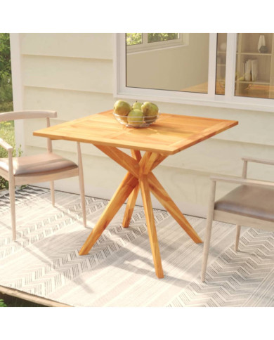 Table de jardin 85x85x75 cm Bois d'acacia solide | Mobilier & Déco