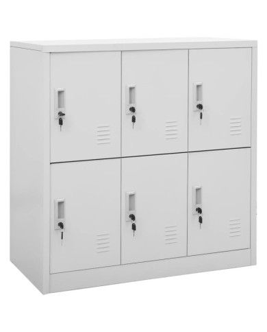 Armoire à casiers Gris clair 90x45x92,5 cm Acier | Mobilier & Déco