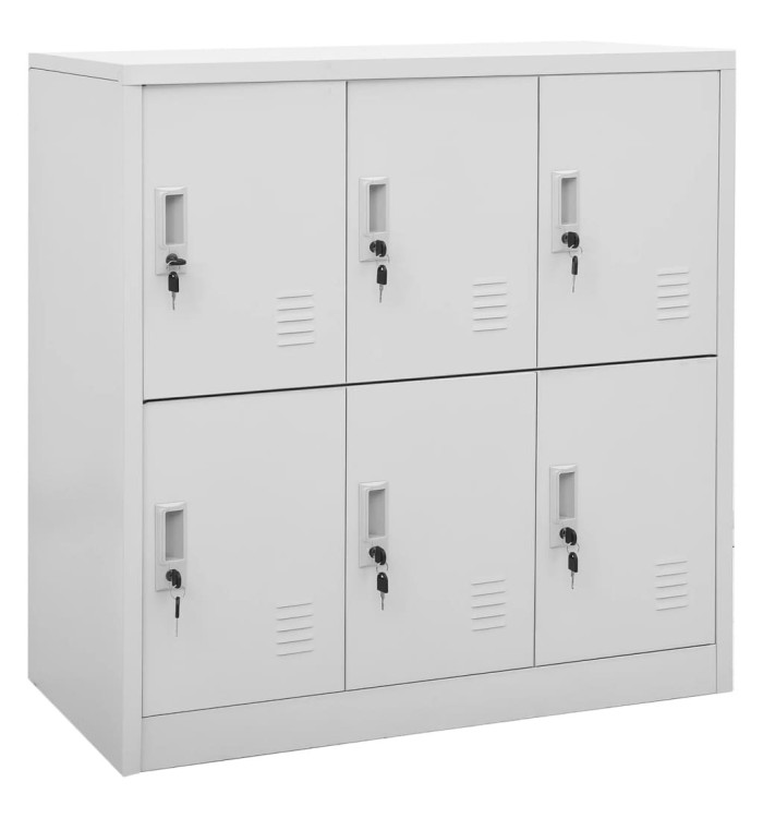 Armoire à casiers Gris clair 90x45x92,5 cm Acier | Mobilier & Déco