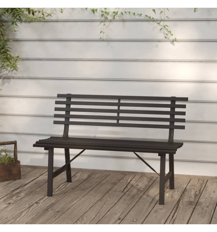 Banc de jardin 110 cm Acier Noir | Mobilier & Déco