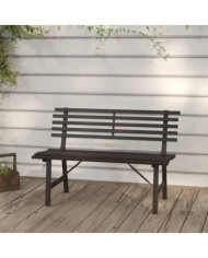 Banc de jardin 110 cm Acier Noir | Mobilier & Déco