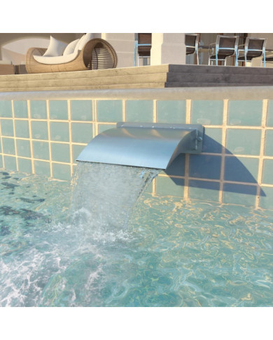 Fontaine d'étang Acier inoxydable 30 x 9 x 26 cm Argenté | Mobilier & Déco