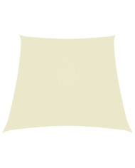 Voile de parasol Tissu Oxford trapèze 4/5x4 m Crème | Mobilier & Déco